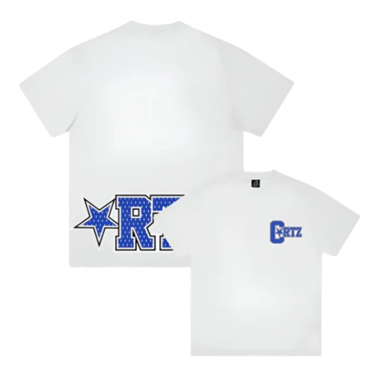 RTW Star Mesh T-Shirt - White / Blue