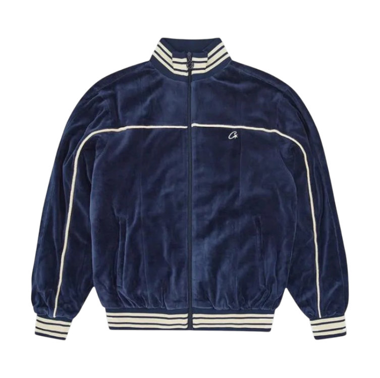 RTW VVS Uptown Velour Track Jacket - Navy