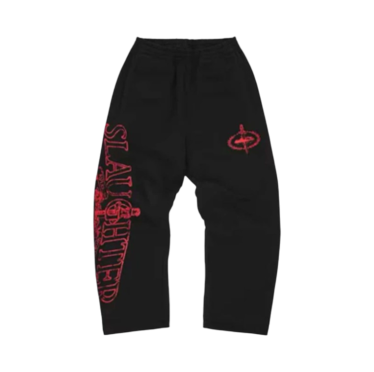 RTW x Slaughter Gang Bottoms Hoodie - Black / Red