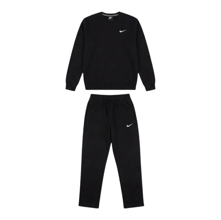 Nike Club Sweatshirt & Bottoms Set - Black