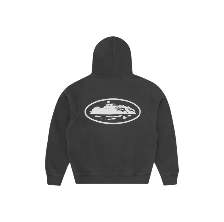 RTW Island Puff Print Zip Hoodie - Black