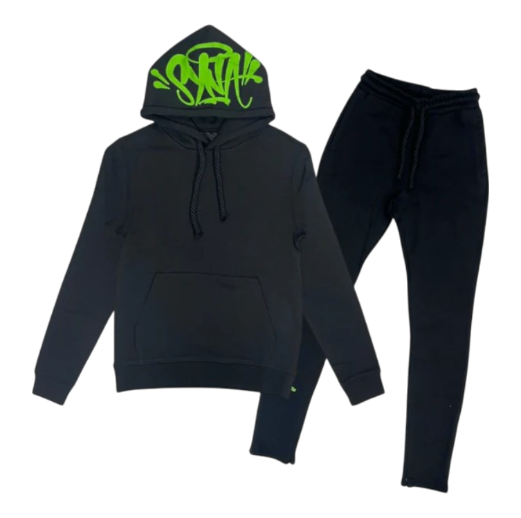 Syna Logo Tracksuit - Black / Green