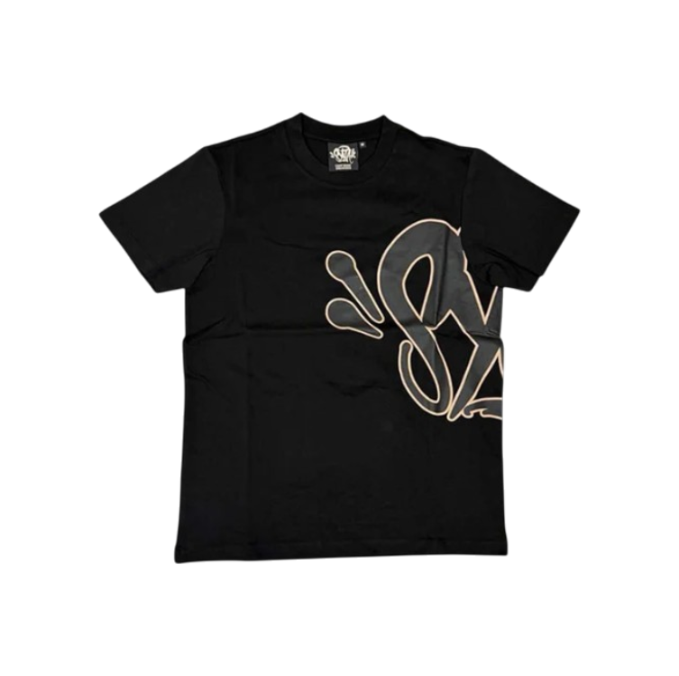 Syna World T-Shirt & Shorts Logo Set - Black / Rose Gold