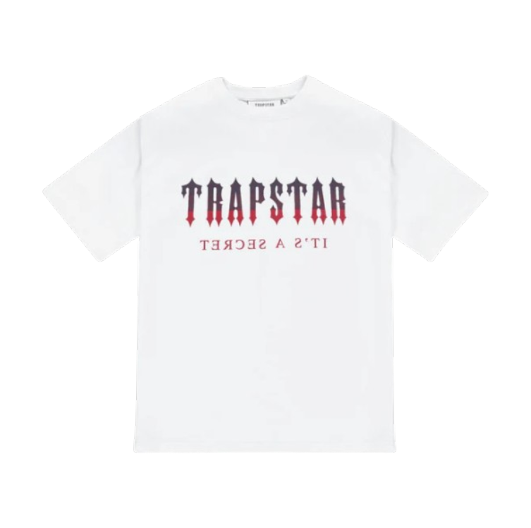 Trapstar Decoded Shorts Set - White/Red Gradient