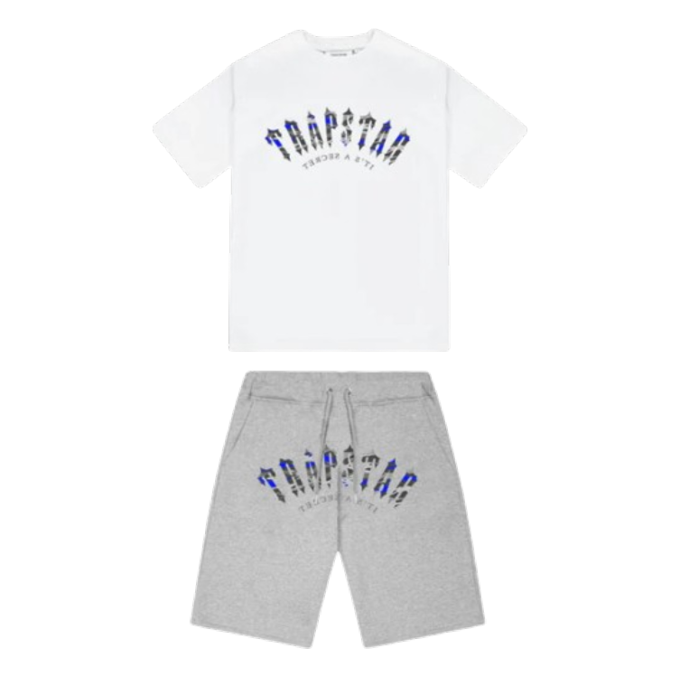 Trapstar Irongate Arch It's a Secret Shorts Set - Grey/Ice Edition