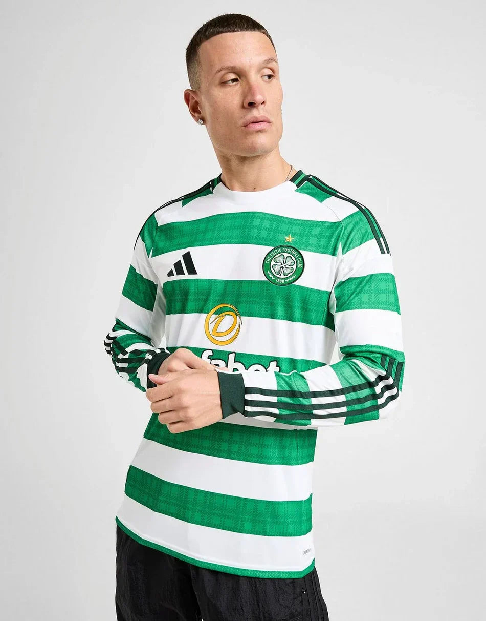 ADIDAS CELTIC 2025/26 LONG SLEEVE HOME JERSEY