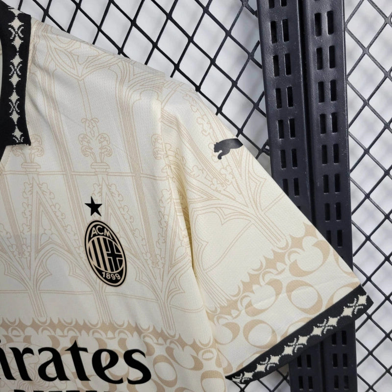23/24 AC Milan x PLEASURES White Fourth Jersey