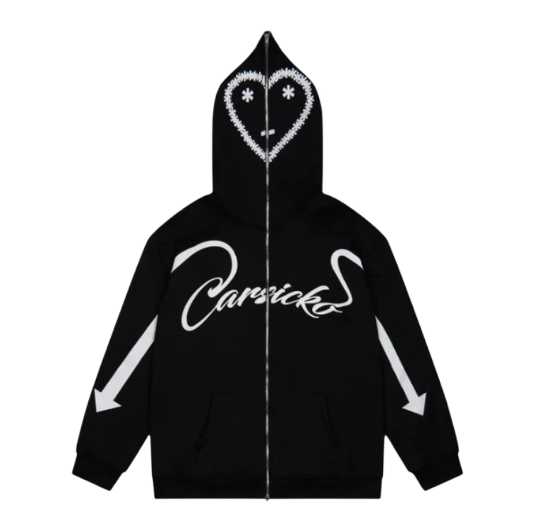 Carsicko Love Spread Zip Up Hoodie - Black