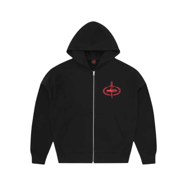 RTW x Slaughter Gang Zip-Up Hoodie - Black / Red