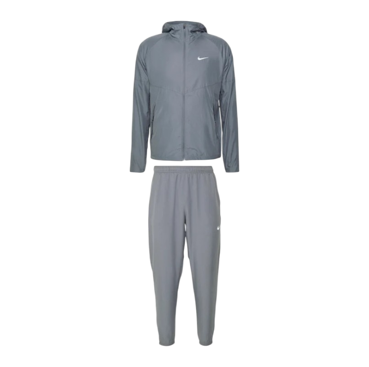 Nike Miler DRI-Fit Windbreaker & Bottoms Set - Grey