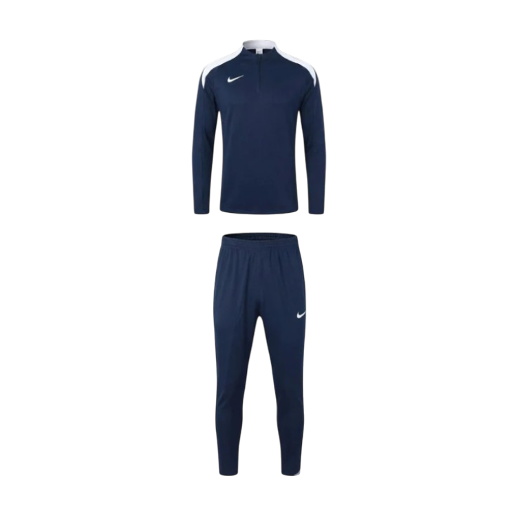 Nike Navy Blue & White 1/4 Zip Tracksuit