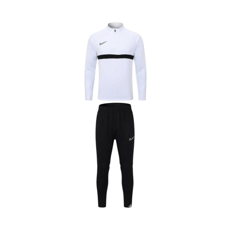 Nike White & Black 1/4 Zip Tracksuit