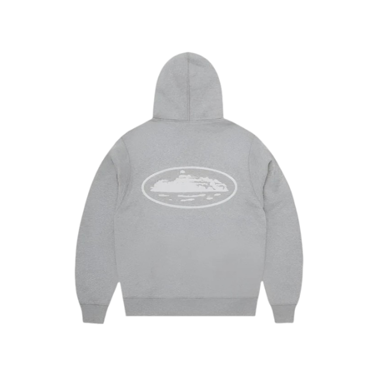 RTW Island Puff Print Zip Hoodie - Heather Grey