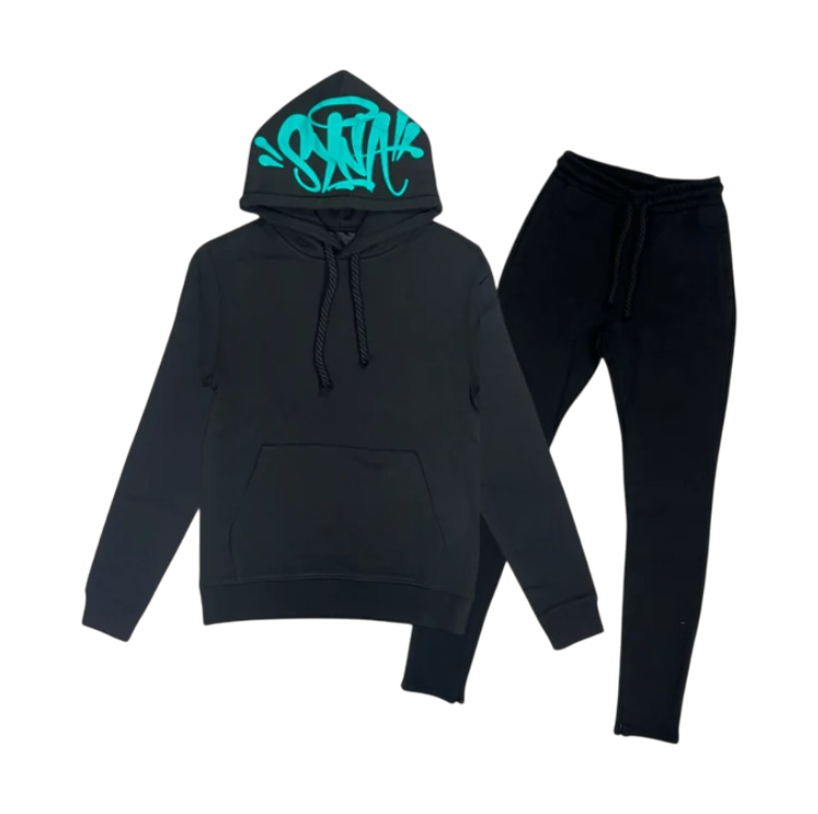 Syna Logo Tracksuit - Black / Teal