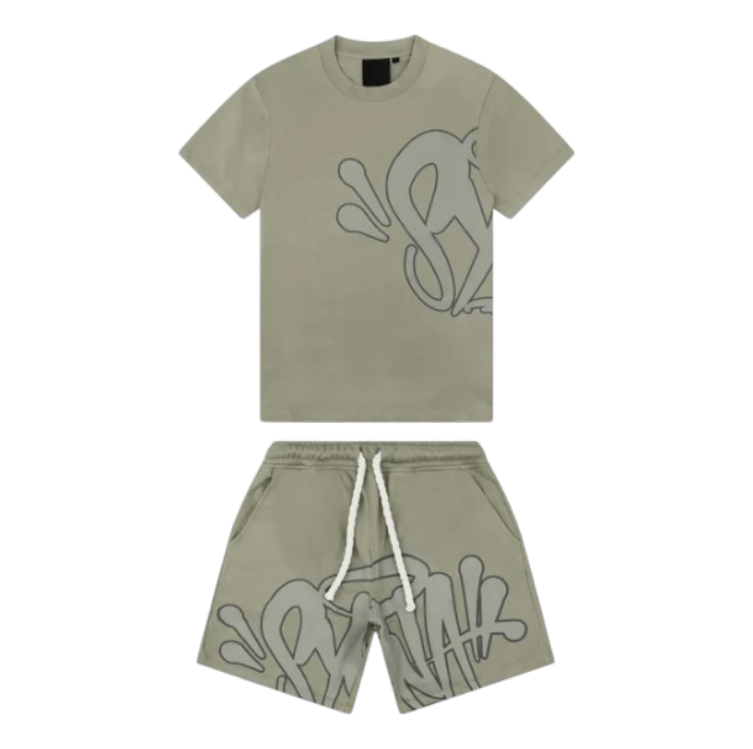 Syna T-shirt & Shorts Logo Set - Sage