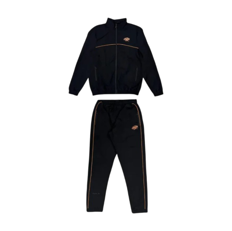 Syna World Logo Shell Tracksuit - Black / Rose Gold