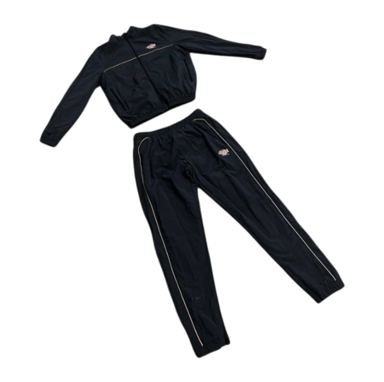 Syna World Logo Shell Tracksuit - Black / Rose Gold
