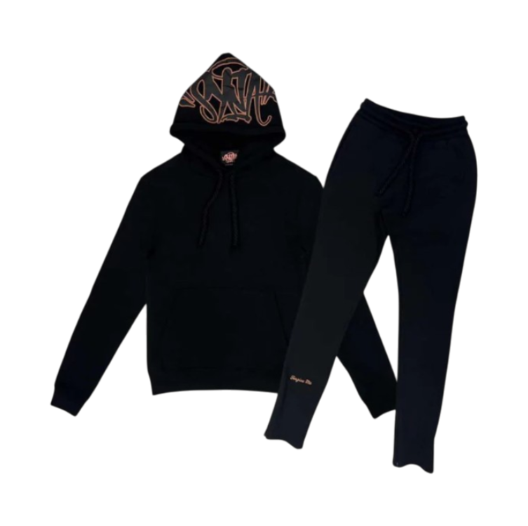 Syna World Logo Tracksuit - Black / Rose Gold