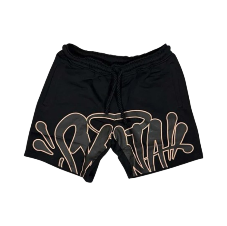 Syna World T-Shirt & Shorts Logo Set - Black / Rose Gold