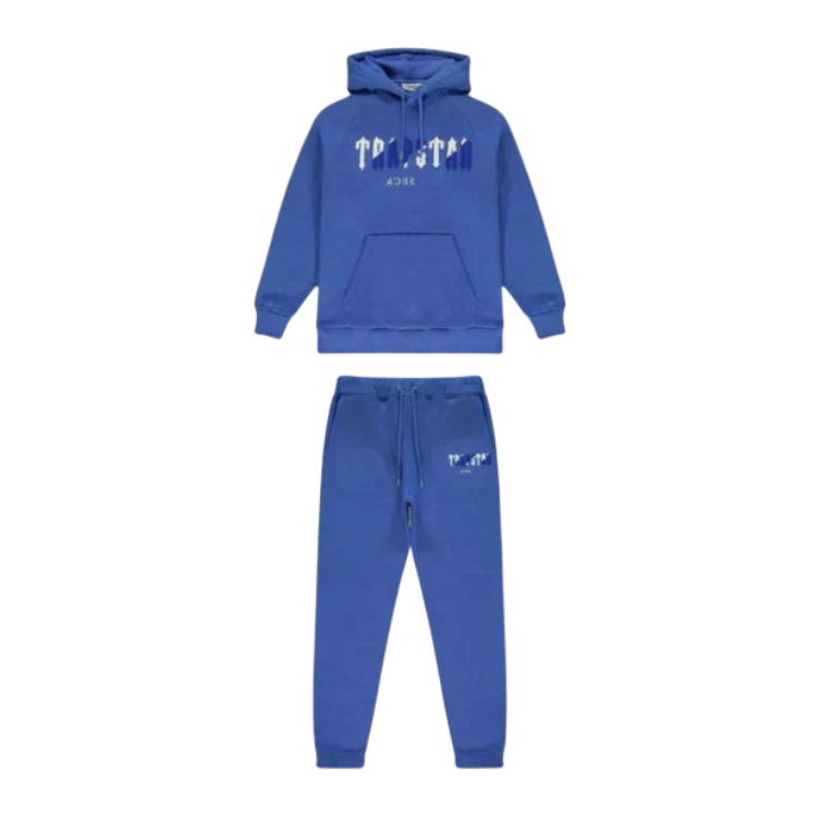 Trapstar Chenille Decoded Hooded Tracksuit - Dazzling Blue